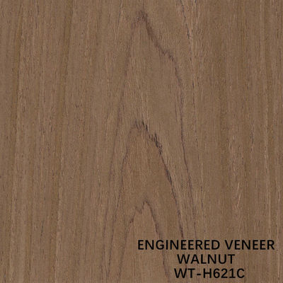 Chapa de madera de nogal EV H621C Grano de corona de nogal natural 2500 mm 2800 mm