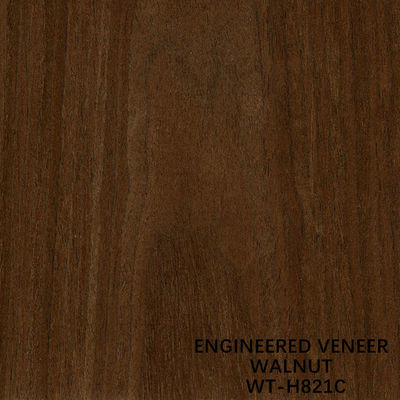 Chapa de madera de nuez del color marrón oscuro del grano de la corona para la cara 2500-3100m m del gabinete modificada para requisitos particulares