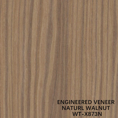 Encima de un grano de corona de cuarto de nuez natural de chapa de madera diseñada 2030/2500/2800/3050 mm de longitud