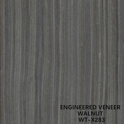 Chapa de madera de nogal artificial color gris veteado recto 2500-3050mm de longitud WT-X283