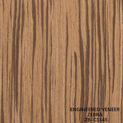 Tabla de decoración de interiores de carilla de madera reconstituida de cebra recta 2500 mm