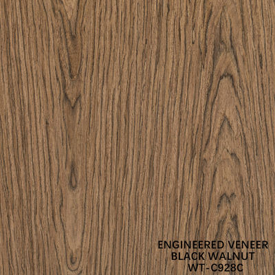 Veneer de madera reconstituida de nuez de corte plano de corona de grano 0,15-0,6 mm de color marrón para la puerta