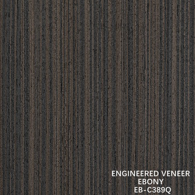 Fabricación de madera de acabado de madera de corte de cuartos de ebony para la puerta y la cara del gabinete