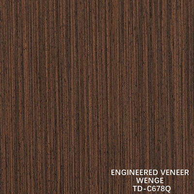 Ingeniería de madera veneer corte de corte Wenge Cuarto de grano buen precio para la decoración del hotel 3200mm