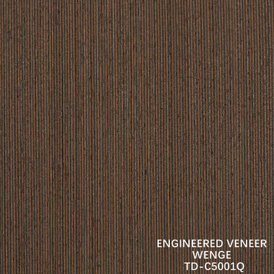 Recon Wenge Veneer de madera de línea fina de espesor 0,15-1,8 mm de espalda de lana para puertas y ventanas interiores