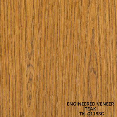 Fancy Recombinación de madera de teca Veneer longitud 2200mm personalizado para el interior del coche Yacat