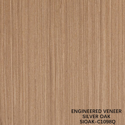 Fabricación de carillas de madera de corte de cuarto de hoja de roble de plata espesor 0,4 mm para para la cara del gabinete