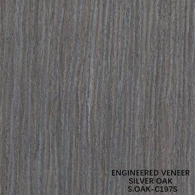 Fabricación de carillas de madera de roble de plata cortada en cuartos para puertas y gabinetes de superficie alargada tamaño 3100mm SOAK-197S/495Q/1326S/1579S/1640S