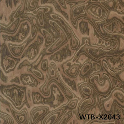Reconstituido Black Walnut Burl Veneer de madera WTB-X2043 0,15-0,55 mm Para tablero decorativo de interiores