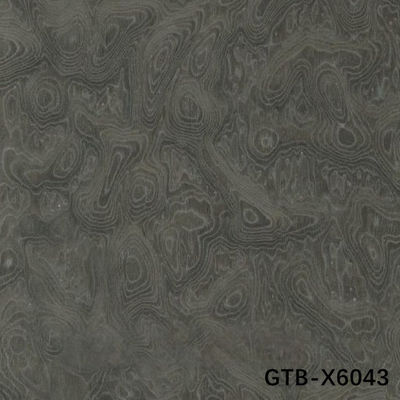 Simulación de Veneer de madera de árbol gris Burl GTB-X6043 Tamaño alargado 2850mm Retorno de lana para el panel de pared del hotel