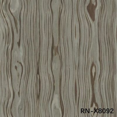Chapa de madera artificial de 0,50 mm de espesor de estilo romano para tres flores en la misma dirección para la cara del gabinete