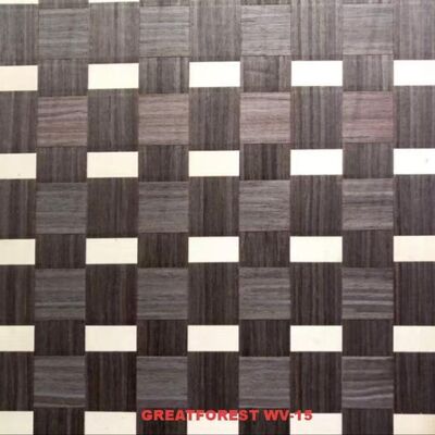 0.55mm Woven Wood Veneer Lattice Texture Customizable Not Paper For Advanced Club